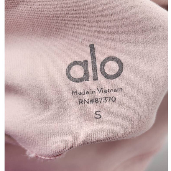 ALO Pink Blush Mesh Detail Athletic 7/8 Length Leggings - Picture 8 of 9